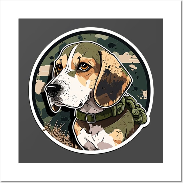 Beagle Camouflage Motif Wall Art by Mike O.